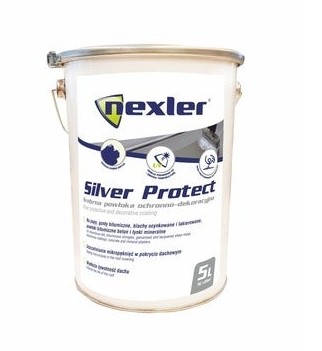 Srebrna farba na dach Nexler Silver Protect 5l z ALU odbija słońce izoluje