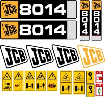 NAKLEJKI JCB 8014 MINIKOPARKA LAMINOWANE