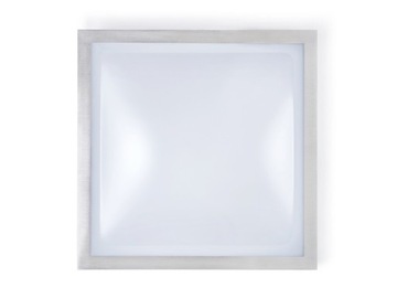 PLAFON NATYNKOWY KWADRAT SREBRNY 2XE27 +2x ŻARÓWKA LED 10W 6000K