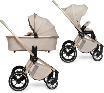 Muuvo Quick Boho wielofunkcyjny wózek dziecięcy zestaw 2w1 Beige