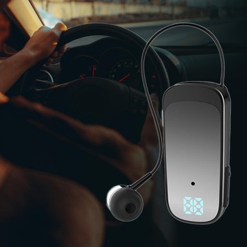 Гарнитура с выдвижным кабелем Бизнес-наушники черного цвета.