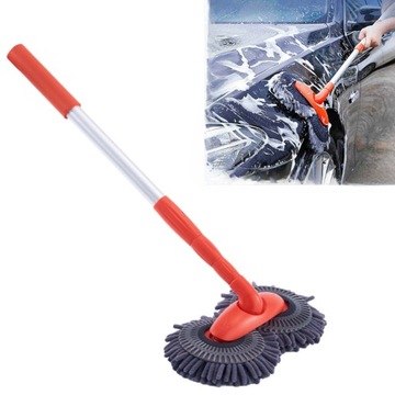 Роторная швабра с мягкой насадкой из синели для мытья автомобиля и дома