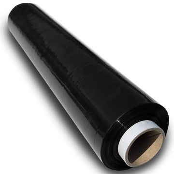 FOLIA STRETCH XL 3 KG BRUTTO MOCNA KRYJĄCA STRECZ CZARNA 50CM 2,5 KG NETTO