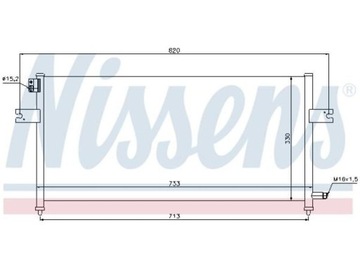 KONDENZÁTOR KLIMATIZACE NISSAN PICK UP D22 2.4-3.2 98-10 NAVARA 2.5 98-01