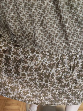 Massimo Dutti spódnica z zakładkami i falbaną L