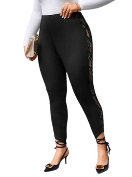 SHEIN PLUS SIZE DAMSKIE LEGGINSY CZARNE 52 ŁKA