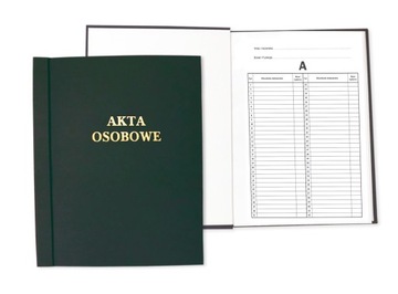 Akta Osobowe A4 WARTA Twarda Oprawa Bez opisu CZARNE