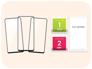 3-pak SZKŁO HARTOWANE DO Xiaomi Redmi Note 9 na cały ekran 9H ochronne 5D