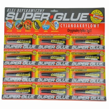 12szt SUPERGLUE KLEJ UNIWERSALNY ORYGINALNY