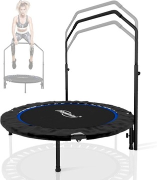 TRAMPOLINA 101 CM FITNESS Z UCHWYTEM U NIEBIESKA