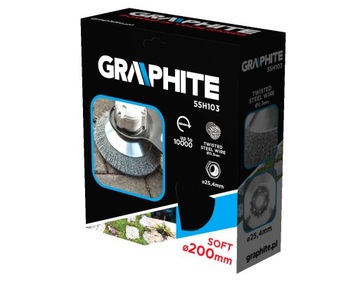 Проволочная щетка для кустореза 200 х 25,4 мм, мягкая, волнистая проволока.