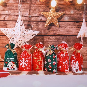 СУМКИ УПАКОВКА СУМКИ НОВОГОДНИЕ СУМКИ В ПОДАРОК ​​ПОДАРОК ​​10 шт. размер М.