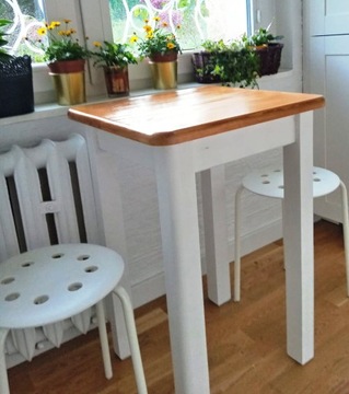 70x60 STÓŁ kuchenny stolik drewniany KUCHNIA HOTEL BAR RESTAURACJA biały