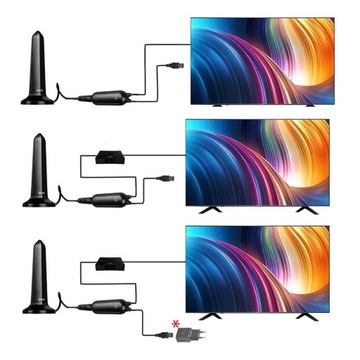 Комнатная активная ТВ-антенна DVB-T2, цифровое наземное телевидение, фильтр LTE