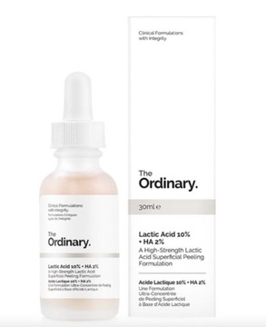 The Ordinary, Lactic Acid 10% + HA Peeling z Kwasem Mlekowym i Kwasem HY