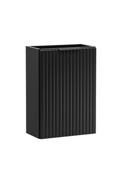 Szafka Łazienkowa Pod Umywalkę Wisząca, Otwierana, Czarna, Laminowana 40 cm