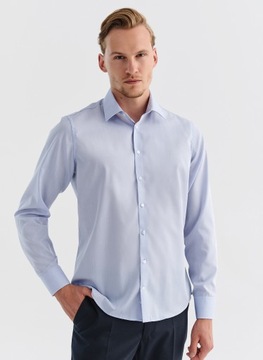 Błękitna koszula męska Slim Fit BASIC PAKO LORENTE 3XL