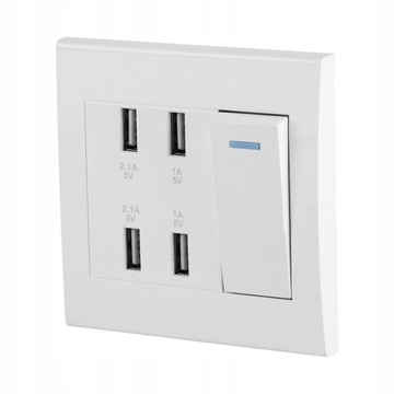 GNIAZDKO NAŚCIENNE 4.1A USB