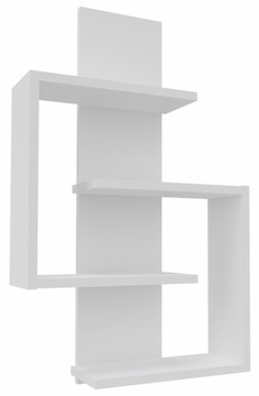 Półka wisząca ścienna zygzak regał na książki 80 cm biały mat