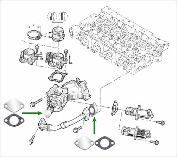 Заглушка EGR RENAULT Master 2.2 dCi Trafic 2.5 dCi