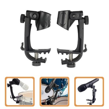 2 шт., зажимы для барабанного микрофона, микрофон с зажимом для барабана