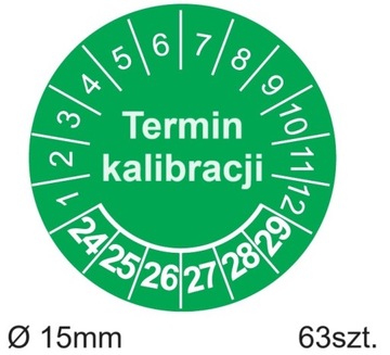 Naklejki przeglądów TERMIN KALIBRACJI