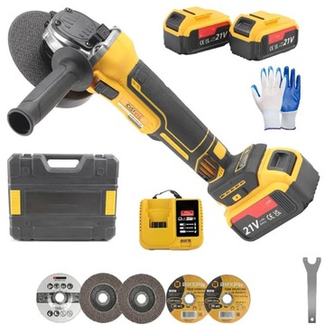 SZLIFIERKA KĄTOWA AKUMULATOROWA do DEWALT 21V 125mm +2*AKU 3Ah