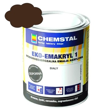 Chemstal Eko-Emakryl 3L BRĄZOWA emalia akrylowa