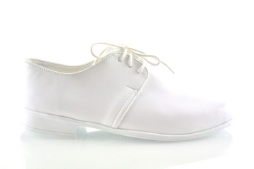 БЕЛЫЕ ПОЛЬСКИЕ ТУФЛИ ДЛЯ МАЛЬЧИКОВ, ГЛАДКИЕ r32