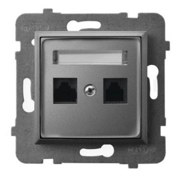 ARIA Gniazdo komputerowe RJ45,GPK-2U/K/m/70,SZARY