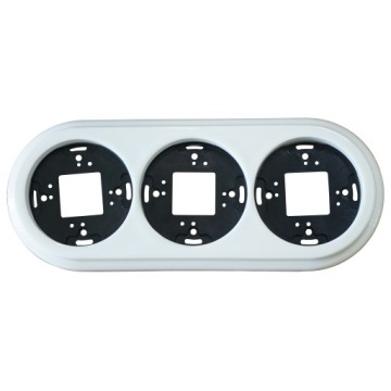 ANTICA ceramiczna RAMKA POTRÓJNA 3 NATYNKOWA BIAŁA