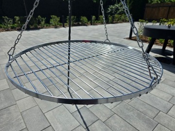 GRILL TRÓJNÓG OGRODOWY 190 CM +RUSZT 60 CHROMOWANY