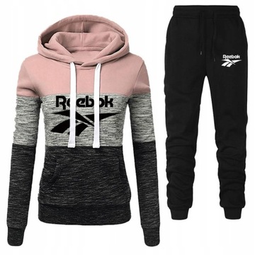 MODNY KOMPLET DRESOWY DRES DAMSKI SPODNIE BLUZA