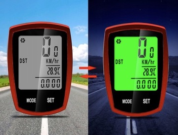 ВЕЛОСИПЕДНЫЙ СЧЕТЧИК БЕСПРОВОДНОЙ ТЕРМОМЕТР НОЧНОЙ РЕЖИМ СПИДОМЕТР LCD PRO