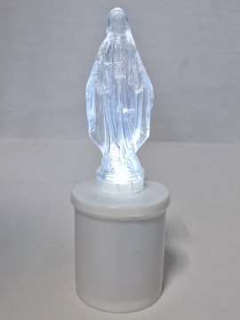 ВСТАВКА ДЛЯ СВЕЧ БОЖЬЕЙ МАТЕРИ, R14 БАТАРЕИ ДО 180 ДНЕЙ, ХОЛОДНЫЙ БЕЛЫЙ