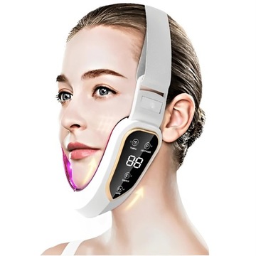 МАССАЖЕР ДЛЯ ЛИЦА ПОДБОРОДОК ЛИФТИНГ СВЕТОДИОДНАЯ ТЕРАПИЯ 2в1