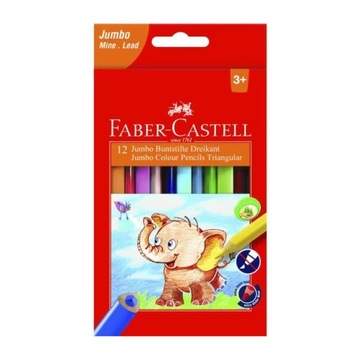 Kredki ołówkowe FABER CASTELL JUMBO trójkątne [12]