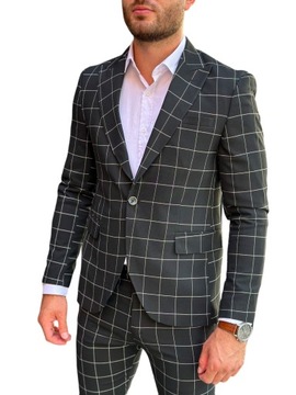 Garnitur czarny biała krata 2 częściowy 48/30 S