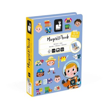 Układanka magnetyczna Magnetibook Zawody - zabawka edukacyjna 3lata+, Janod