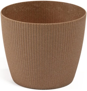 Osłonka Magnolia Eco Wood Jumper ø 16 cm Brązowa