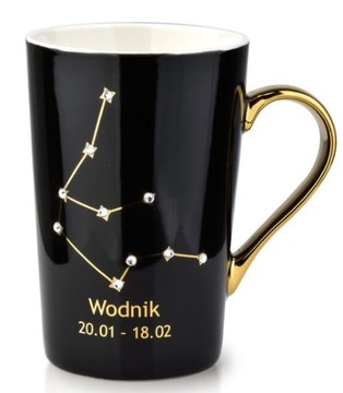 KUBEK znak zodiaku ZODIAK z cyrkoniami WODNIK