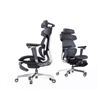 FOTEL BIUROWY SCORPIO ERGONOMICZNY OBROTOWY CZARNY REGULOWANY Z KÓŁKAMI