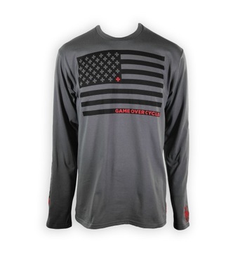 Longsleeve męski Game Over Cycles NY stalowy S
