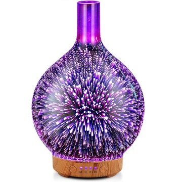 DYFUZOR ZAPACHOWY - NAWILŻACZ - LAMPKA SZKLANA - 3D - AROMATERAPIA