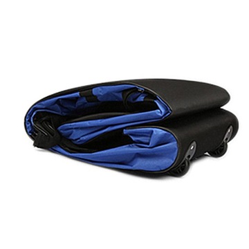 Складная дорожная сумка для гольфа с большими колесами, практичная, черная.