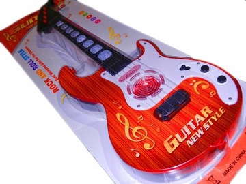 РОК-ЭЛЕКТРИЧЕСКАЯ ГИТАРА ДЛЯ ДЕТСКИХ ИГРЫ И СВЕТА