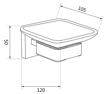 MEXEN VOX ПОДВЕСНАЯ МЫЛЬНИЦА ХРОМИРОВАННОЕ СТЕКЛО