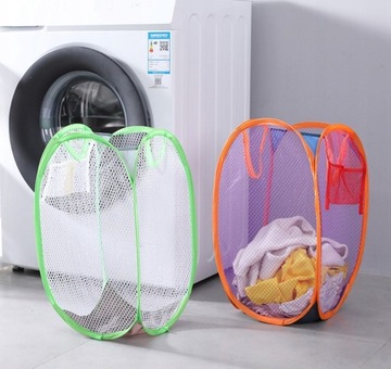 СИНЯЯ СКЛАДНАЯ КОРЗИНА ДЛЯ БЕЛЬЯ ДЛЯ БЕЛЬЯ ИГРУШКИ КОНТЕЙНЕР ДЛЯ БЕЛЬЯ 45Х30