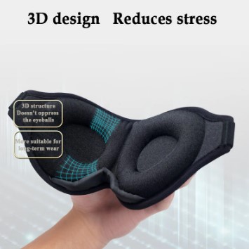 3D ПРЕМИУМ МАСКА ДЛЯ СПАНИЯ ПОВЯЗКА ДЛЯ СНА 2BL