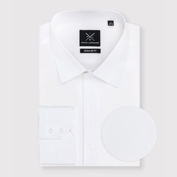 Biała bawełniana koszula męska Regular Fit PAKO LORENTE 42/164-170